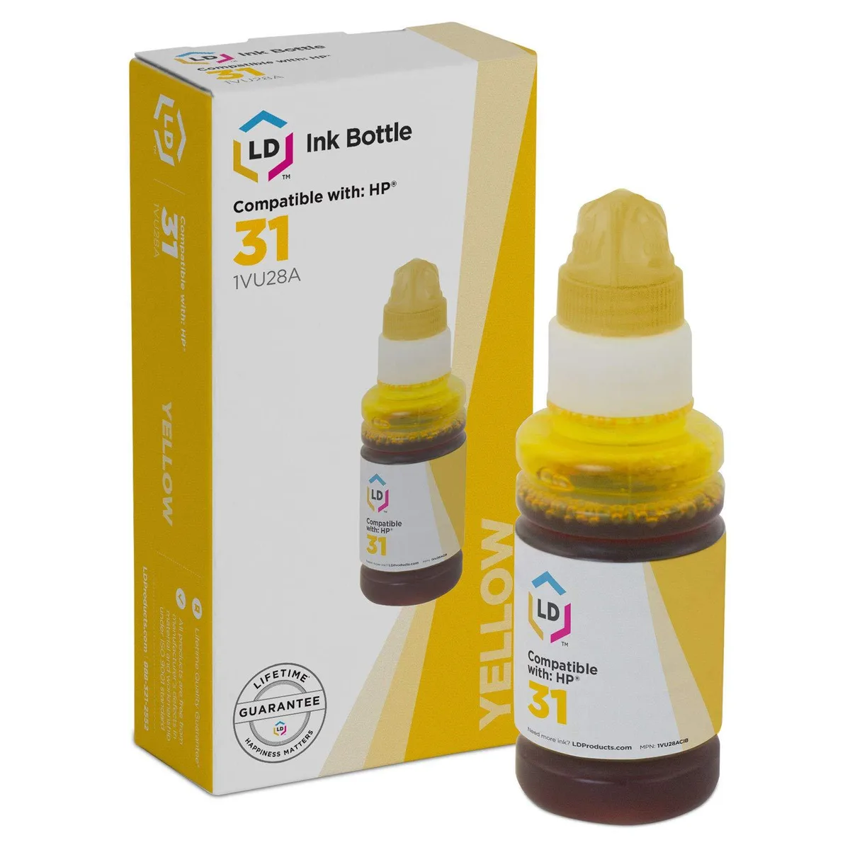 LD Products LD Products HP 31 1VU28AN Yellow Ink Bottle 70 mL 8000 Pages — product photo