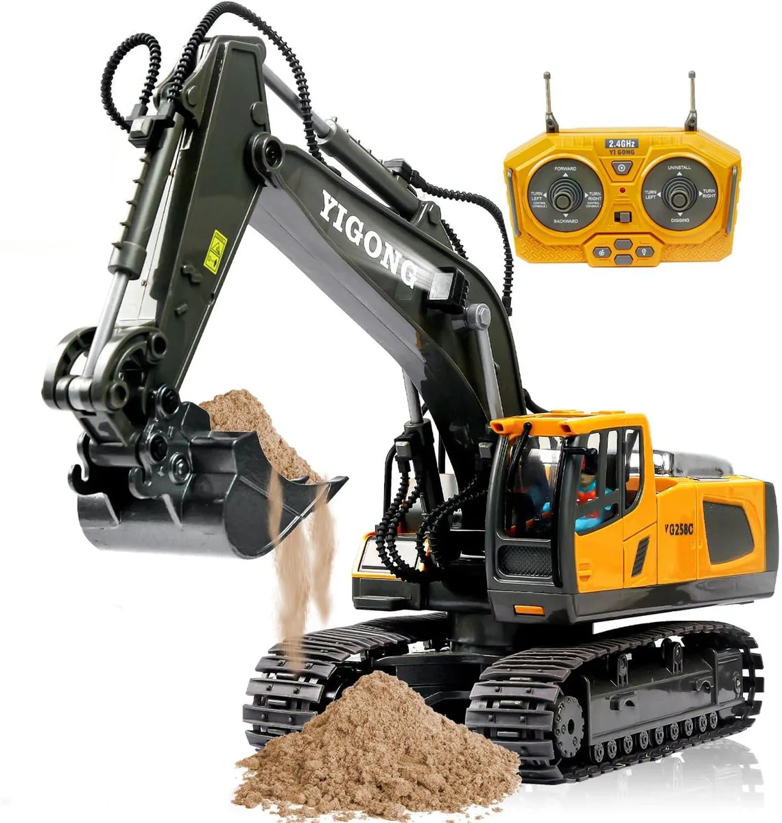 usbroway usbroway RC Excavator Toy 1/18 Scale Metal Shovel 680° 2.4 GHz — product photo