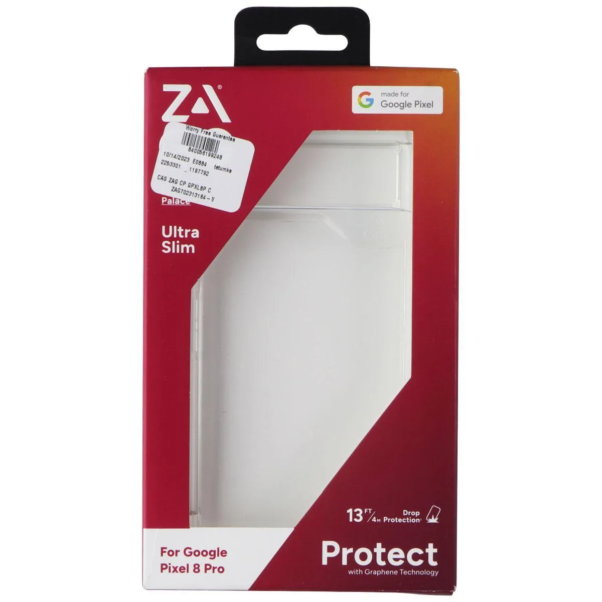ZAGG ZAGG Gear4 Crystal Palace Case for Google Pixel 8 Pro Transparent — product photo