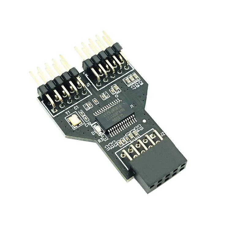 YINGHUA YINGHUA USB 2.0 9 Pin Female to Dual 9 Pin Male Adapter PCI Expansion Card — product photo