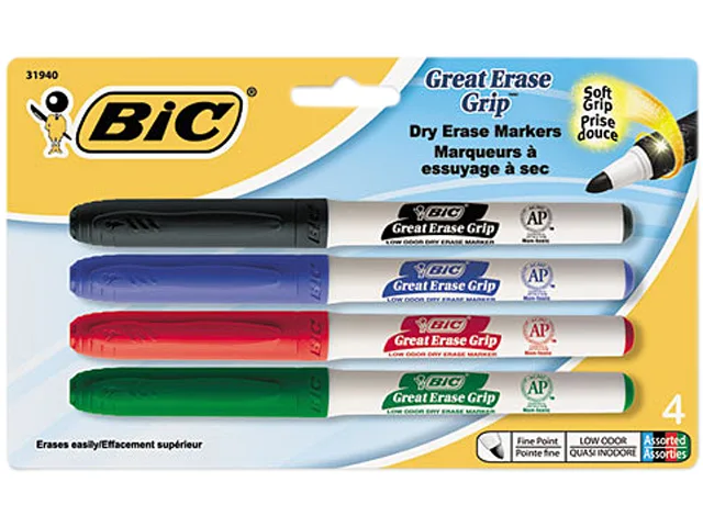 BIC BIC GDEP41ASST Dry Erase Markers Fine Point Assorted 4 Pack — product photo