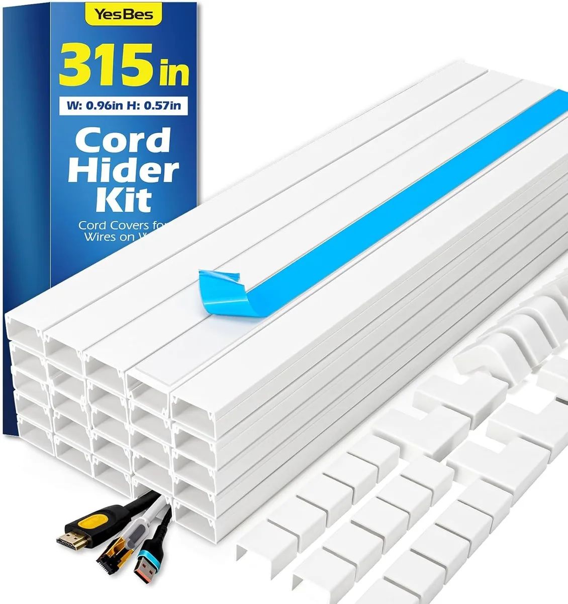 BFKK BFKK Cord Hider Kit 315in 20pc White — product photo