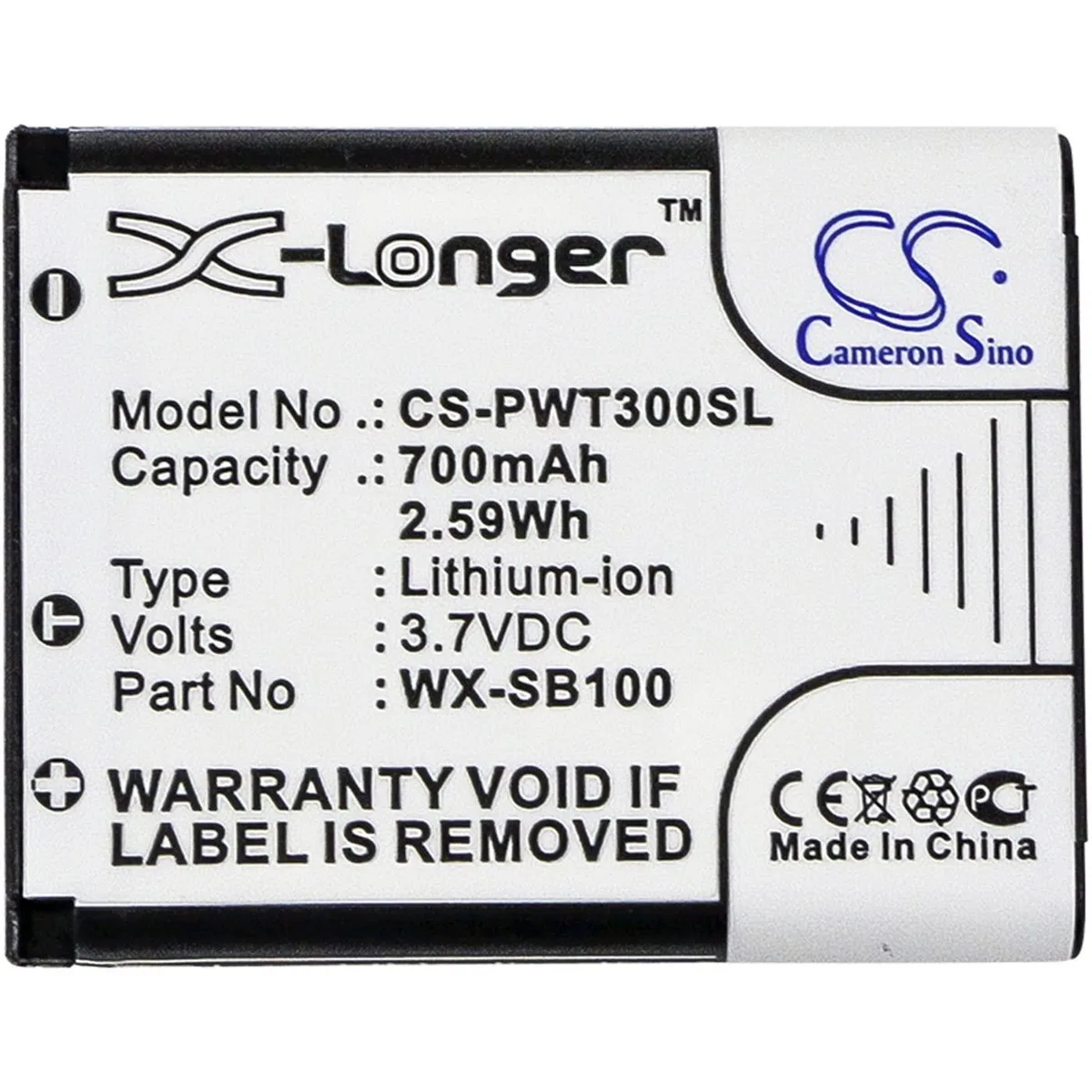 Cameron &amp; Co Cameron &amp; Co Battery for Panasonic Attune II HD3 700mAh — product photo