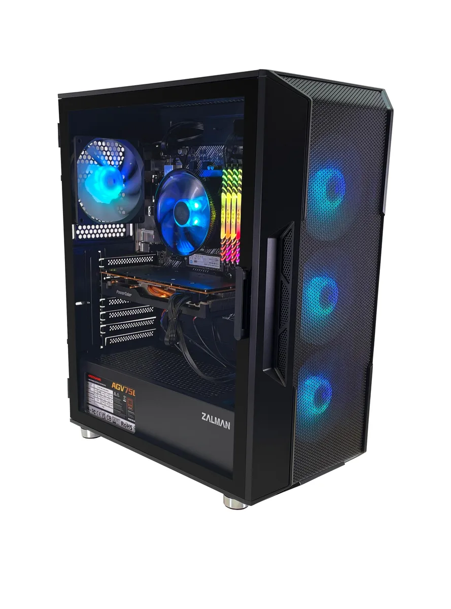 GRI GRI Gaming PC i7-12700KF RTX 4060Ti 8GB 16GB DDR4 2TB NVMe Zalman 3 Fans — product photo