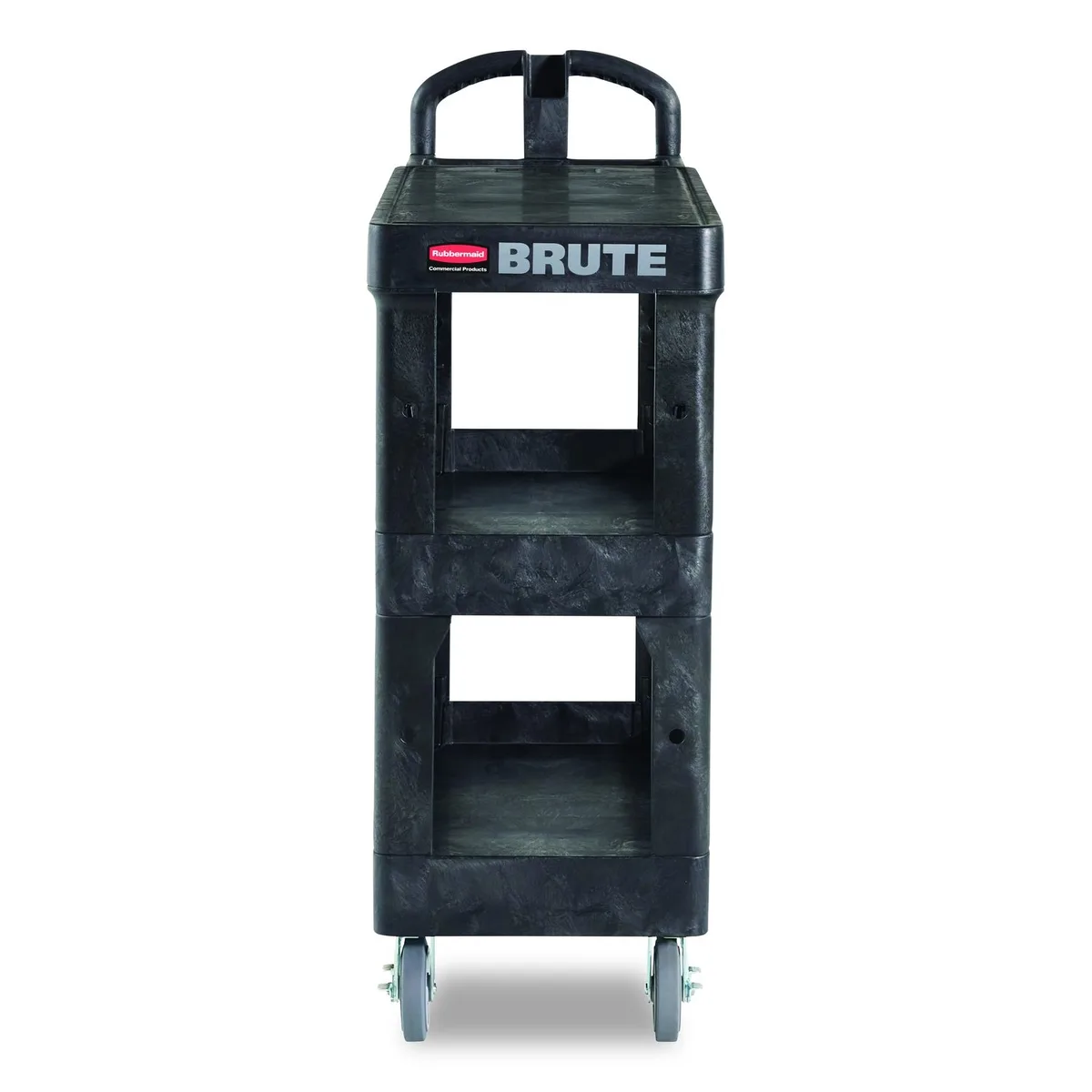 Rubbermaid Rubbermaid 2203280 Brute 3-Shelf Ergo Utility Cart Small Black — product photo