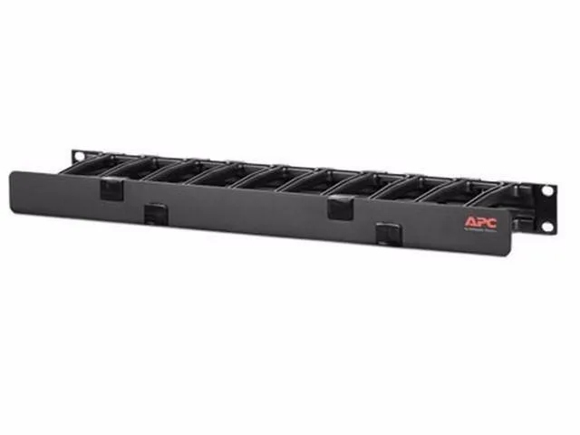 APC horizontal cable manager 1U four inch deep single sided with cover