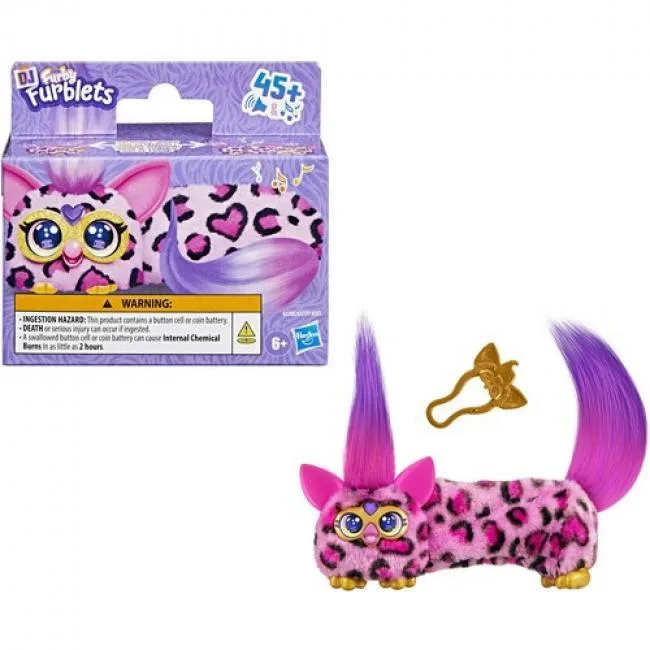 Furby Furby G17855X00 DJ Furblets Kitt-Ee-Luv Stretchy Mini Electronic Stuffed Toy — product photo