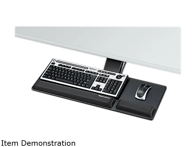 FELLOWES FELLOWES 8017801 Compact Keyboard Tray 19 x 9-1/2 Black office furniture — product photo