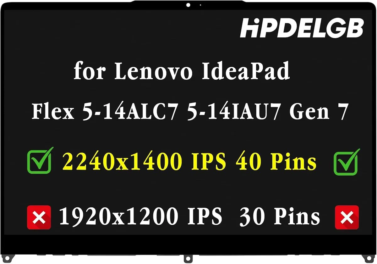NUOLAISUN NUOLAISUN 14.0 inch 2.2K 2240x1400 IPS 40 Pins laptop screen — product photo