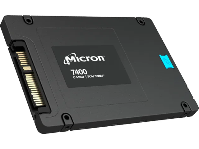 Micron Technology, Inc. Micron Technology, Inc. MTFDKCB960TDZ-1AZ1ZA 7400 PRO 960GB 2.5" U.3 PCIe 4.0 NVMe enterprise SSD — product photo