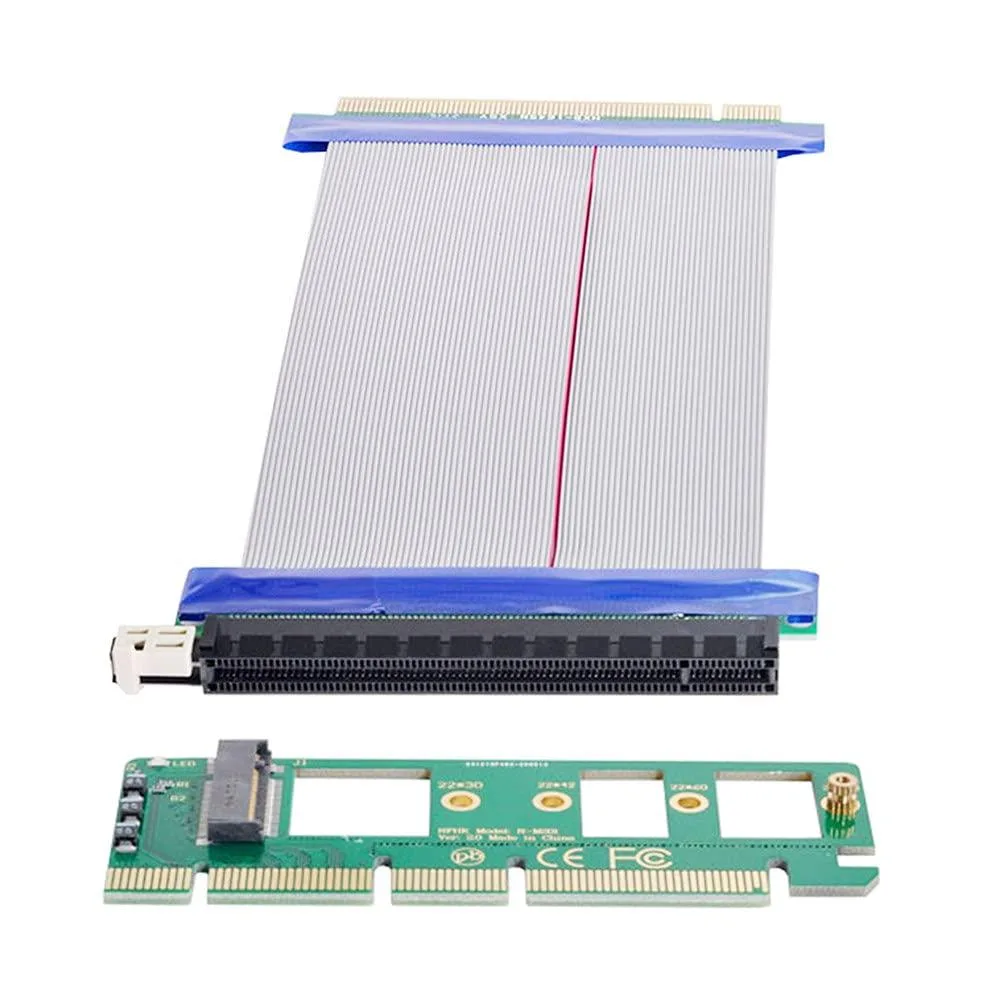 LORDWORLD LORDWORLD M-Key NVME SSD to PCI-E 3.0 16x Adapter with 18-20cm Cable — product photo
