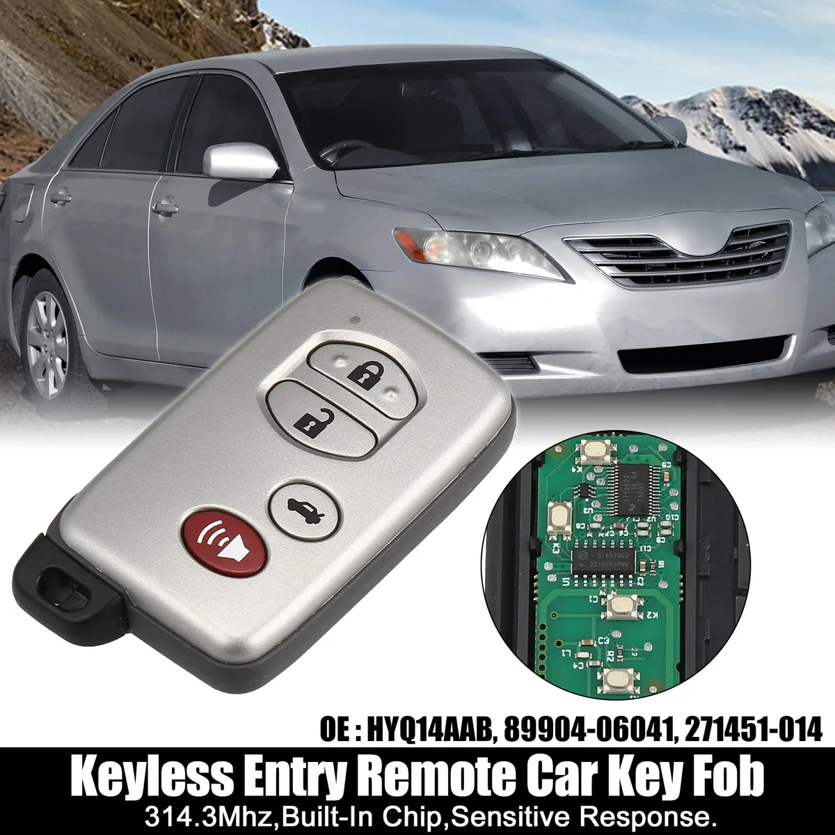 Unique-Bargains Unique-Bargains HYQ14AAB 89904-06041 4-Button Car Key Fob — product photo