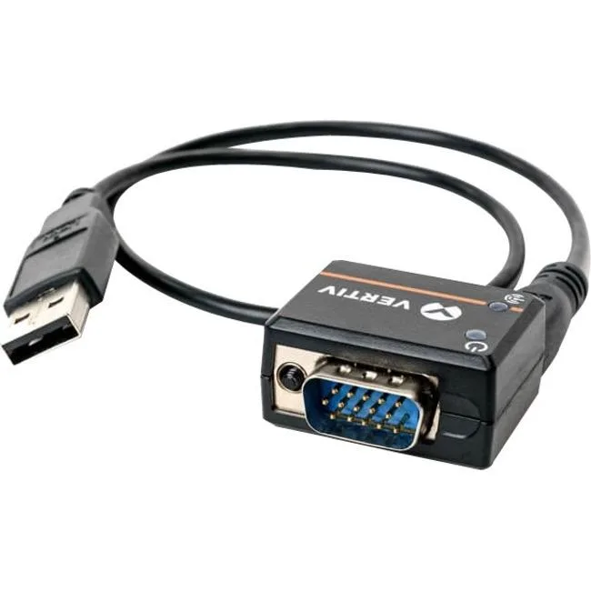 Compact rectangular module with VGA and USB connectors, matte black finish