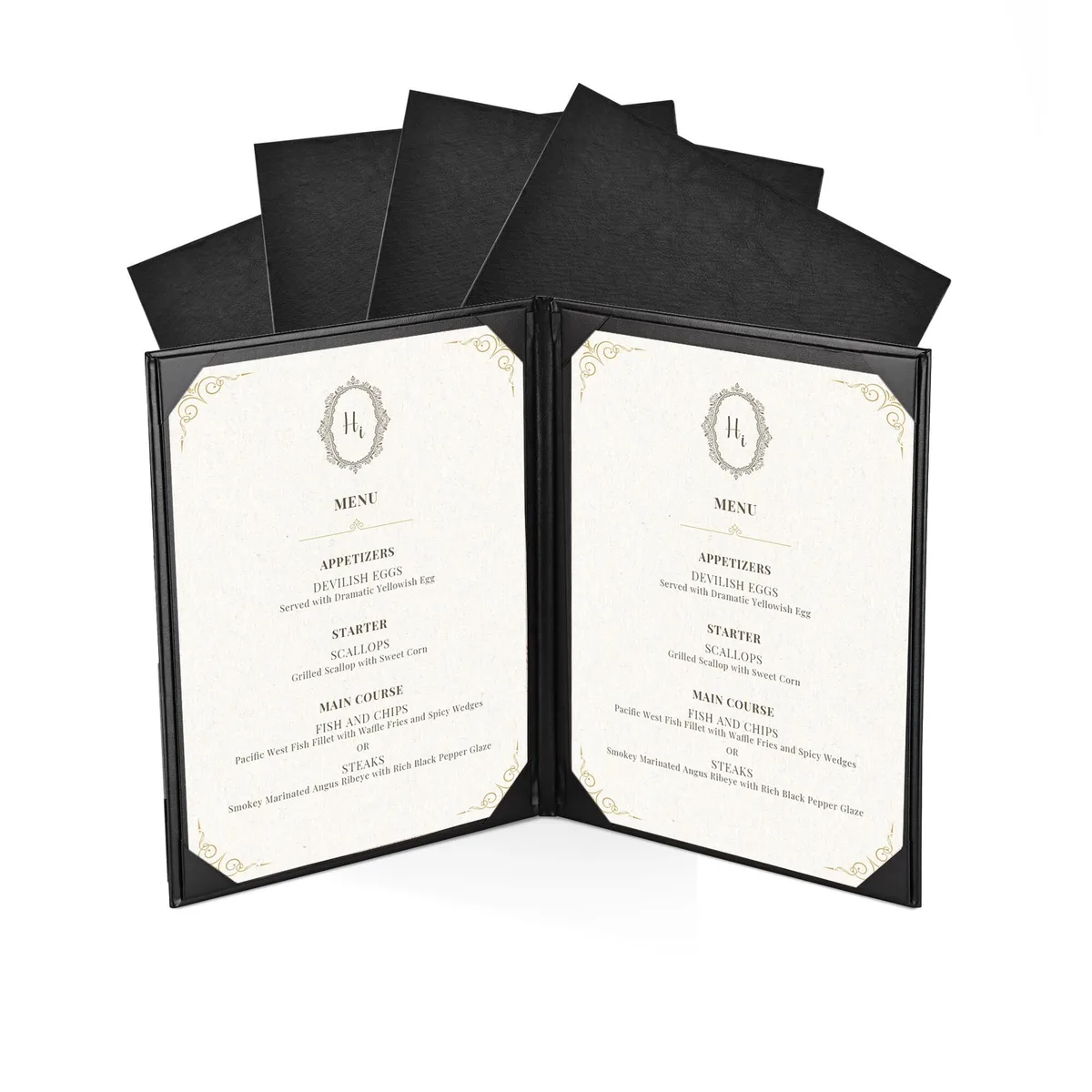 Yescom USA, Inc. Yescom USA, Inc. 26MNC018-2V2P811B-5 5-Pack Menu Covers 8.5"x11" 2 Views Accessory — product photo