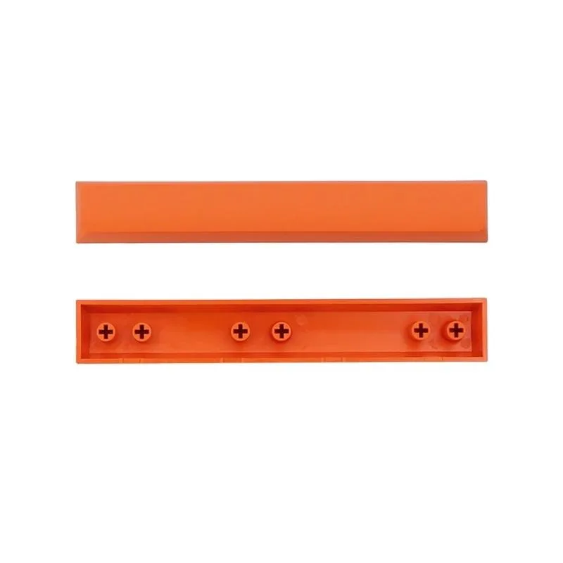 Orange PBT spacebar keycap, 6.25U XDA profile, matte textured finish, 9.85 mm high