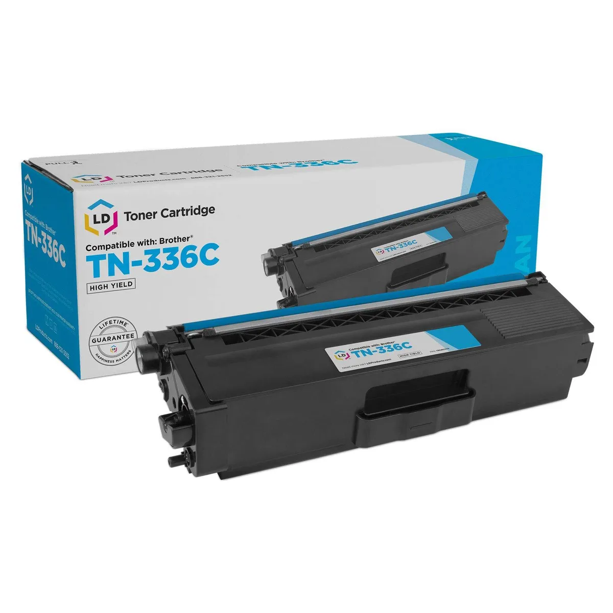 LD Products LD Products TN336C High Yield Cyan Toner Cartridge 3500 Pages — product photo