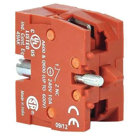 Dayton Dayton 30G076 22 mm 1NC contact block industrial power supply — product photo