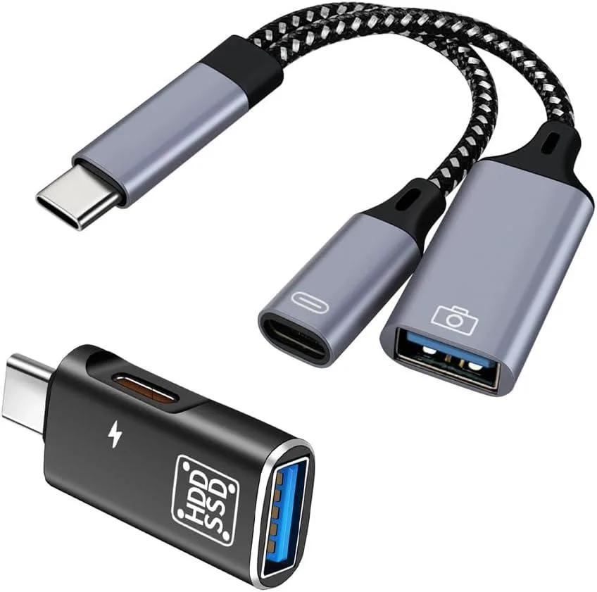 FLEANE FLEANE USB C OTG Splitter 1 in 2 out Charging Data Adapter — product photo