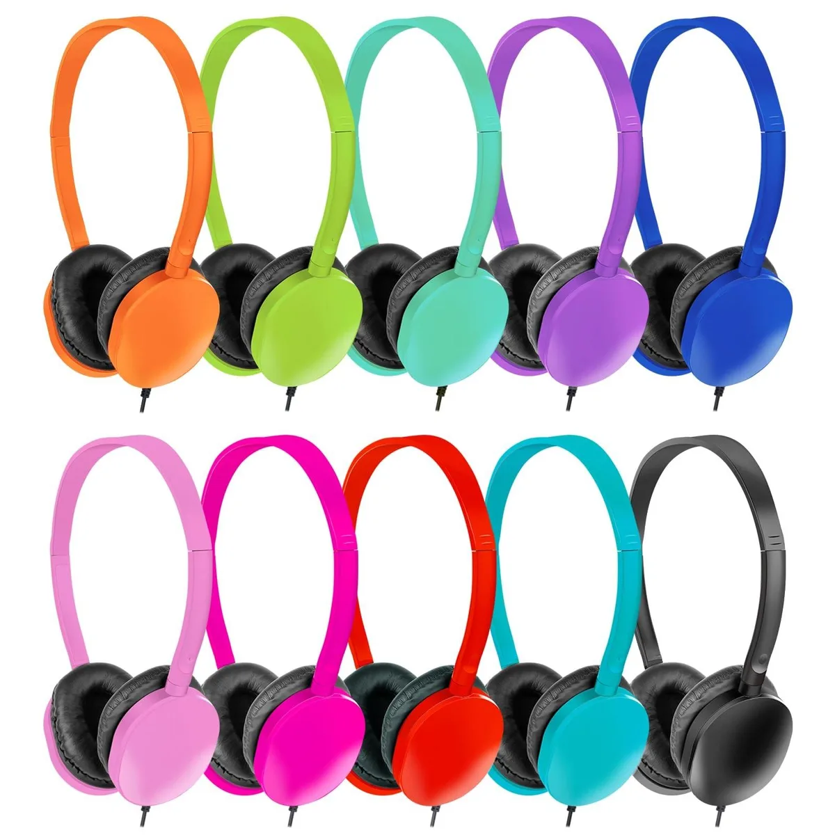ARENTI ARENTI 2 in 1 Accessories 15 Pack 10 Colours Wired Headphones 3.5 mm — product photo