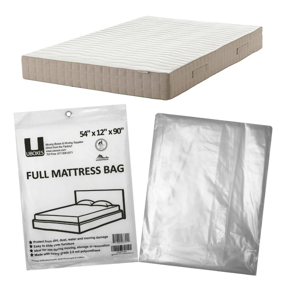 UBMOVE UBMOVE Full Size Mattress Cover 54" x 12" x 90 — product photo