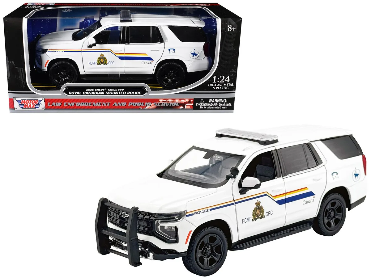 MOTORMAX MOTORMAX 2025 Chevrolet Tahoe PPV RCMP 1/24 Diecast — product photo