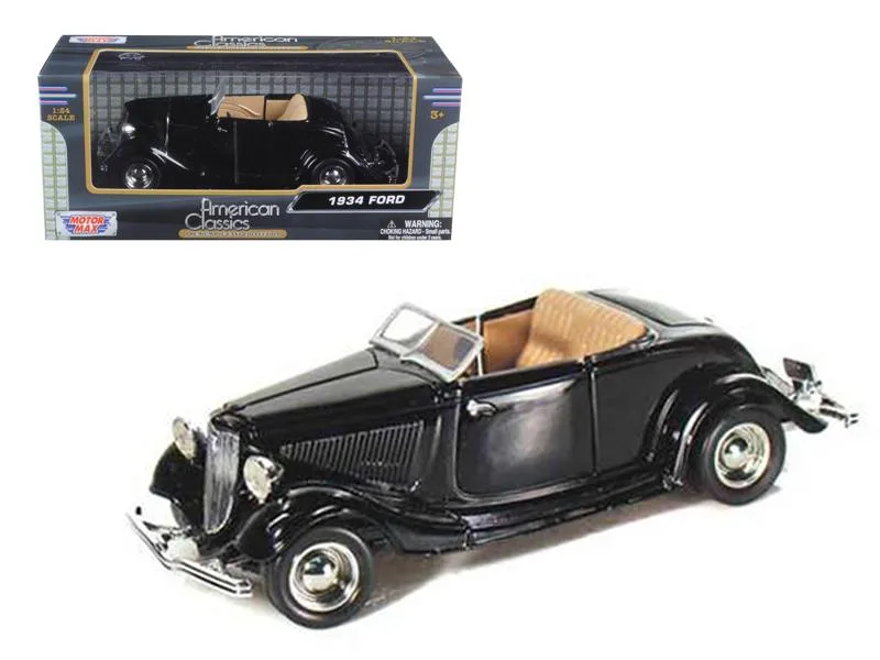 MOTORMAX MOTORMAX 1934 Ford Coupe Convertible Black 1/24 Diecast Vehicle — product photo