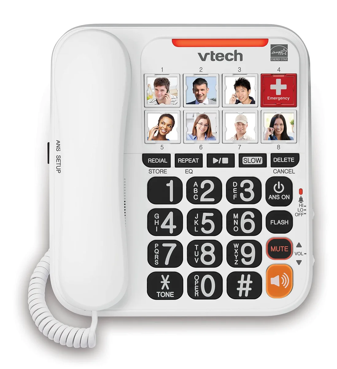  VTech SN1127 Amplified Corded Answering System White — product photo
