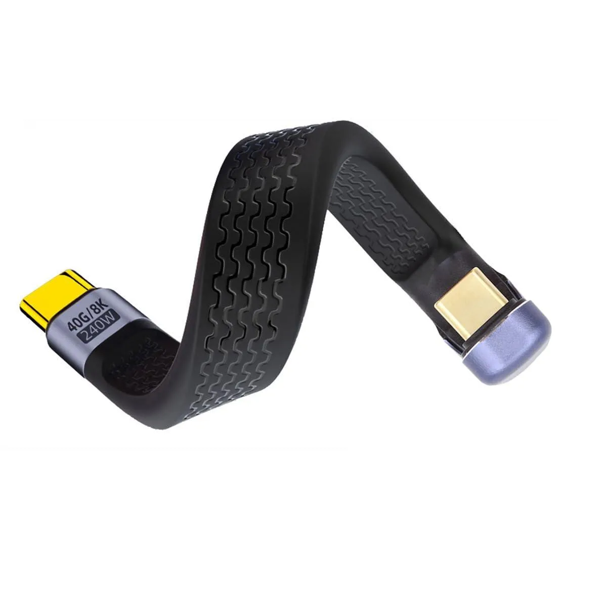 Fervit Fervit USB4 40Gbps 240W 8K 60Hz Opposite U Shape Back Angled USB C Cable 13cm — product photo