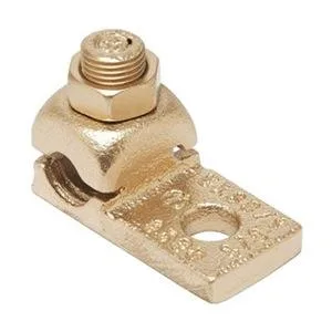 Copper terminal, side entry, hex head, .25 in thick