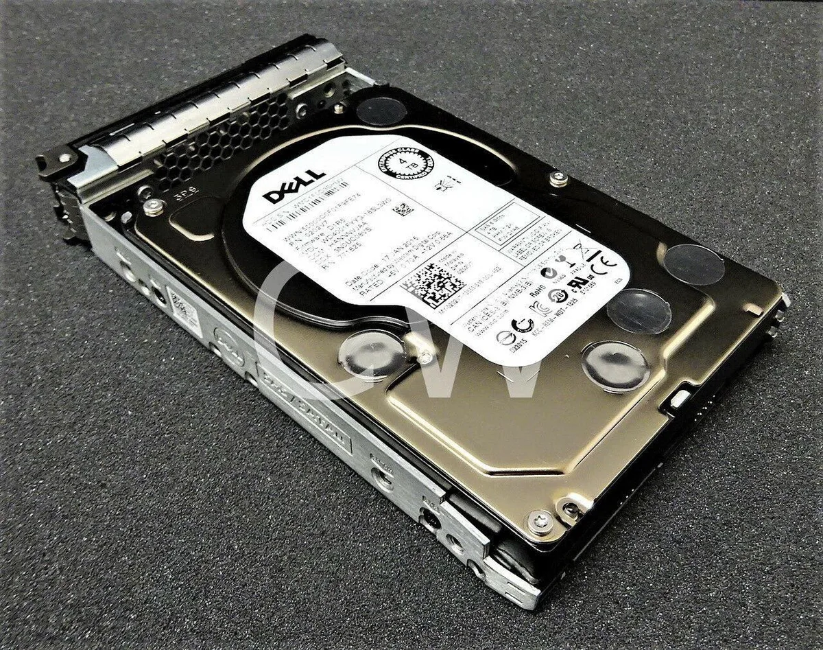 DELL DELL 202V7 4TB 7200RPM SAS 3.5" internal hard drive with tray — product photo