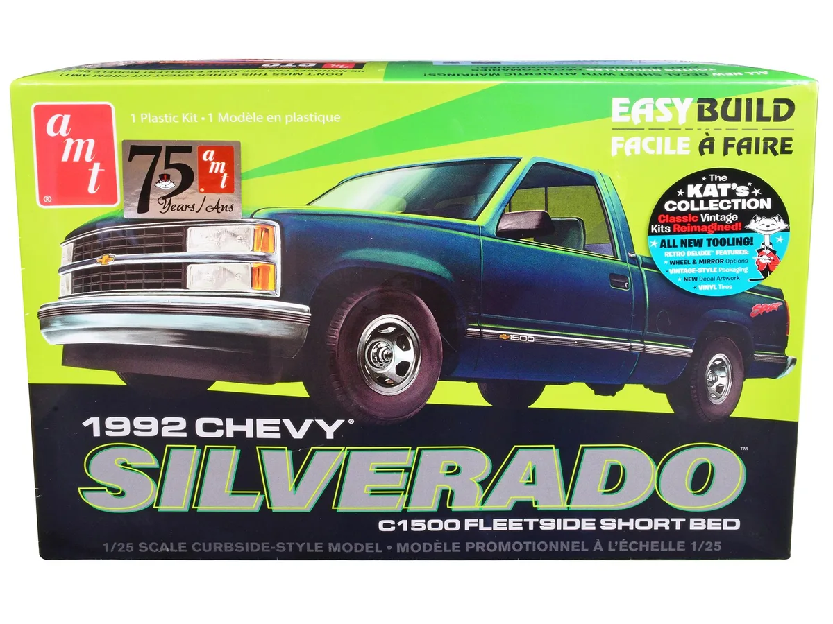 AMT AMT AMT1408M 1/25 Scale 1992 Chevrolet Silverado C1500 Hobby Collectible — product photo