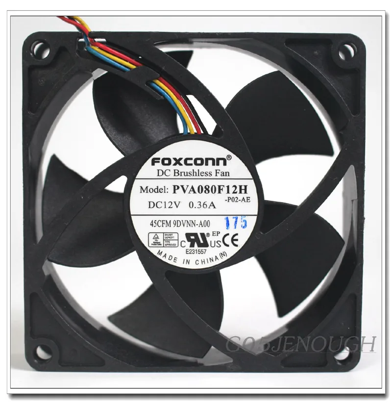 Zyvpee Zyvpee PVA080F12H 80mm 12V .36A 4-pin PWM case fan — product photo