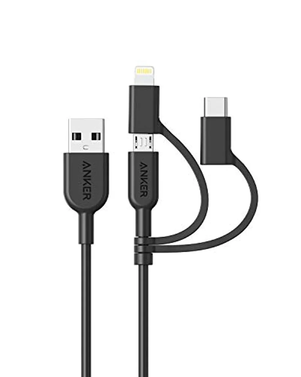 Anker Play Products Anker Play Products PowerLine II 3-in-1 Cable 3ft Black — product photo