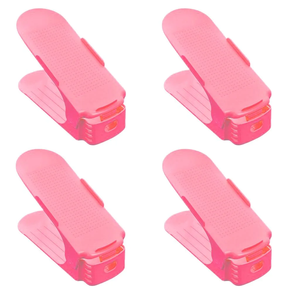 As Seen On TV As Seen On TV Shoe-Double-Decker-PNK-4pk shoe shelving, 4-pack, pink — product photo