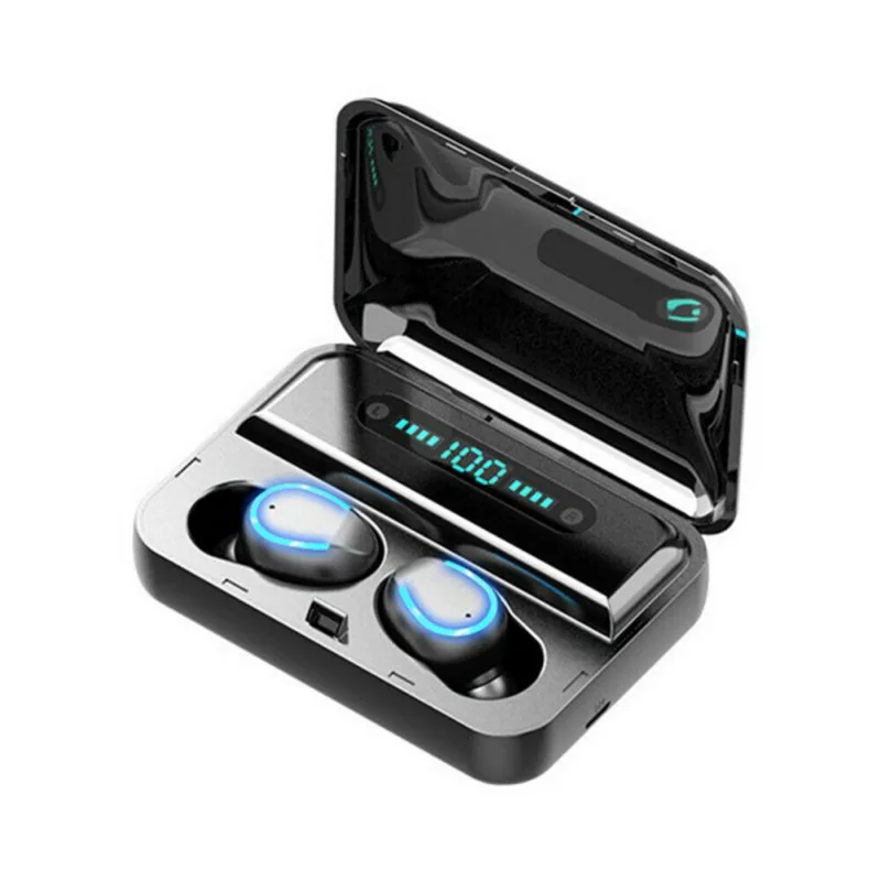 Balight Balight Mini Earbuds Bluetooth 5.0 CVC 8.0 IPX7 Power Bank 1200mAh 3500mAh Black — product photo