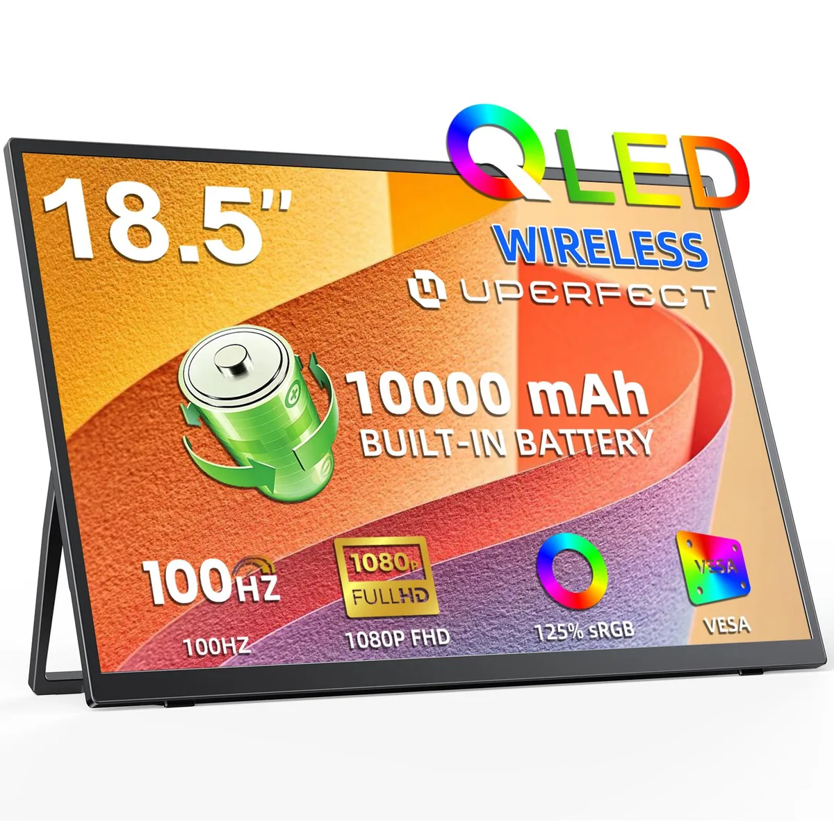 Uperfect Uperfect 18.5" Wireless Portable Monitor 100Hz QLED 10000mAh Battery — product photo
