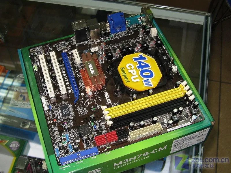 ASUS ASUS M3N78-CM Socket AM2+ DDR2 8GB Micro ATX AMD motherboard — product photo