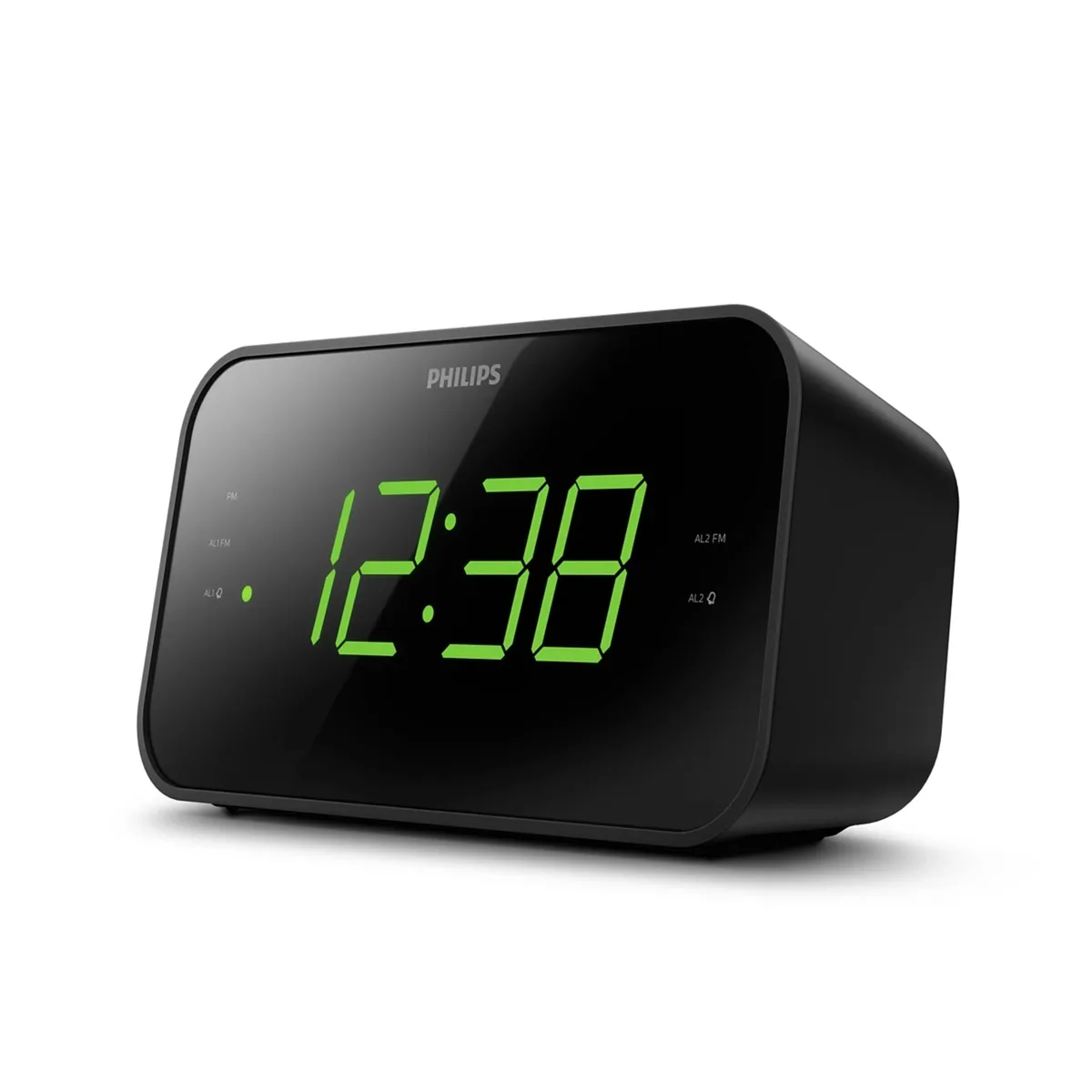 Philips Alarm Clock Radio – Black — product photo