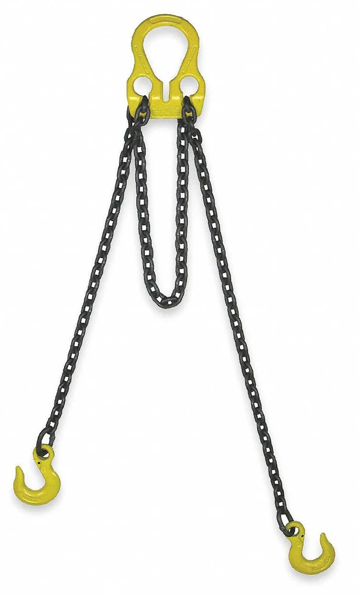 Grade 100 alloy steel chain sling with adjustable links and sling hook