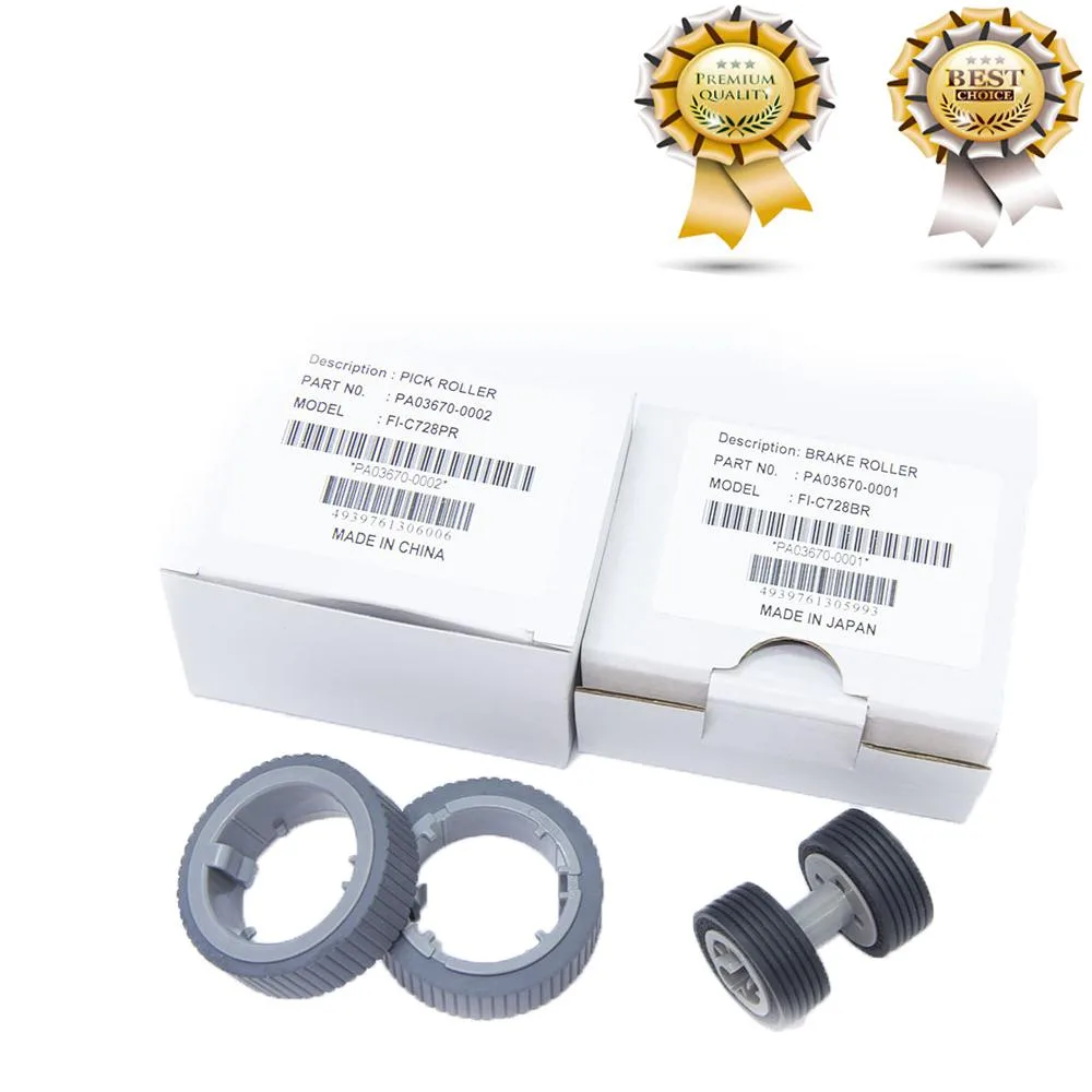 morepartsuppply morepartsuppply PA03670-0001 PA03670-0002 Brake Pick Roller Set Fi-7160 Fi-7180 Fi-7260 Fi-7280 — product photo