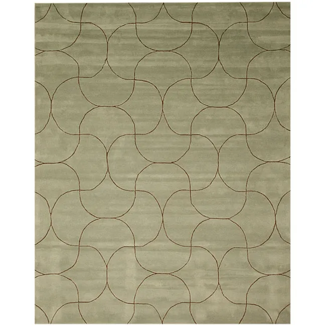 EORC EORC Santana Abstract Wool Area Rug Blue 5' x 8 — product photo