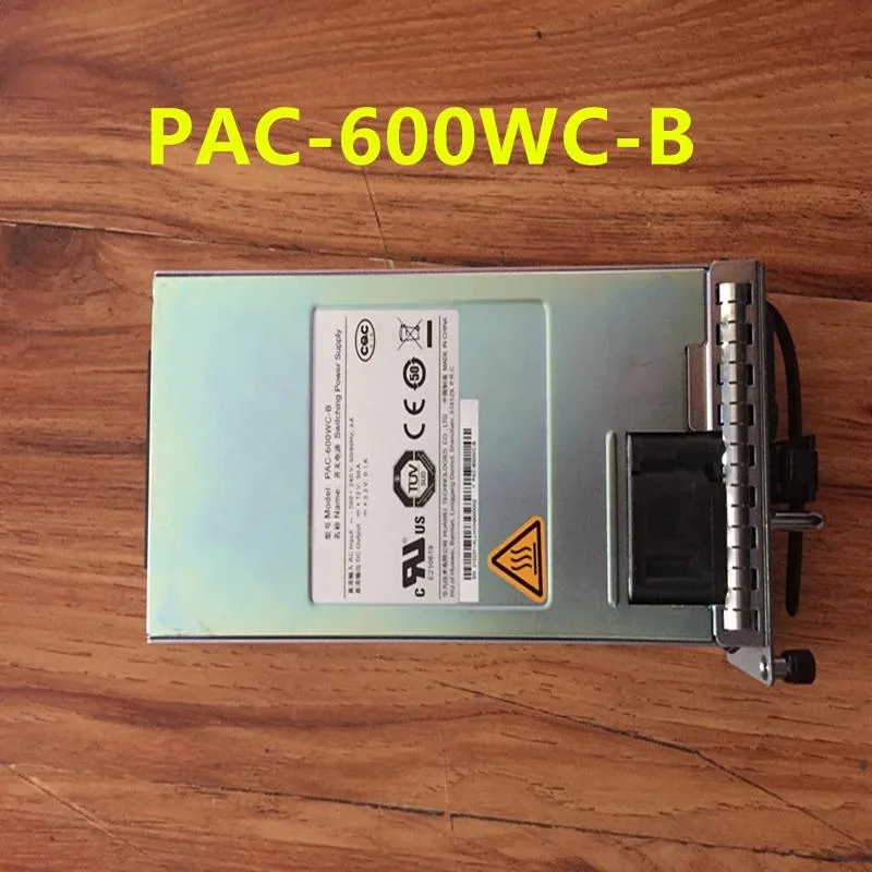 Black rectangular ATX power supply unit with ventilation grille and fan visible