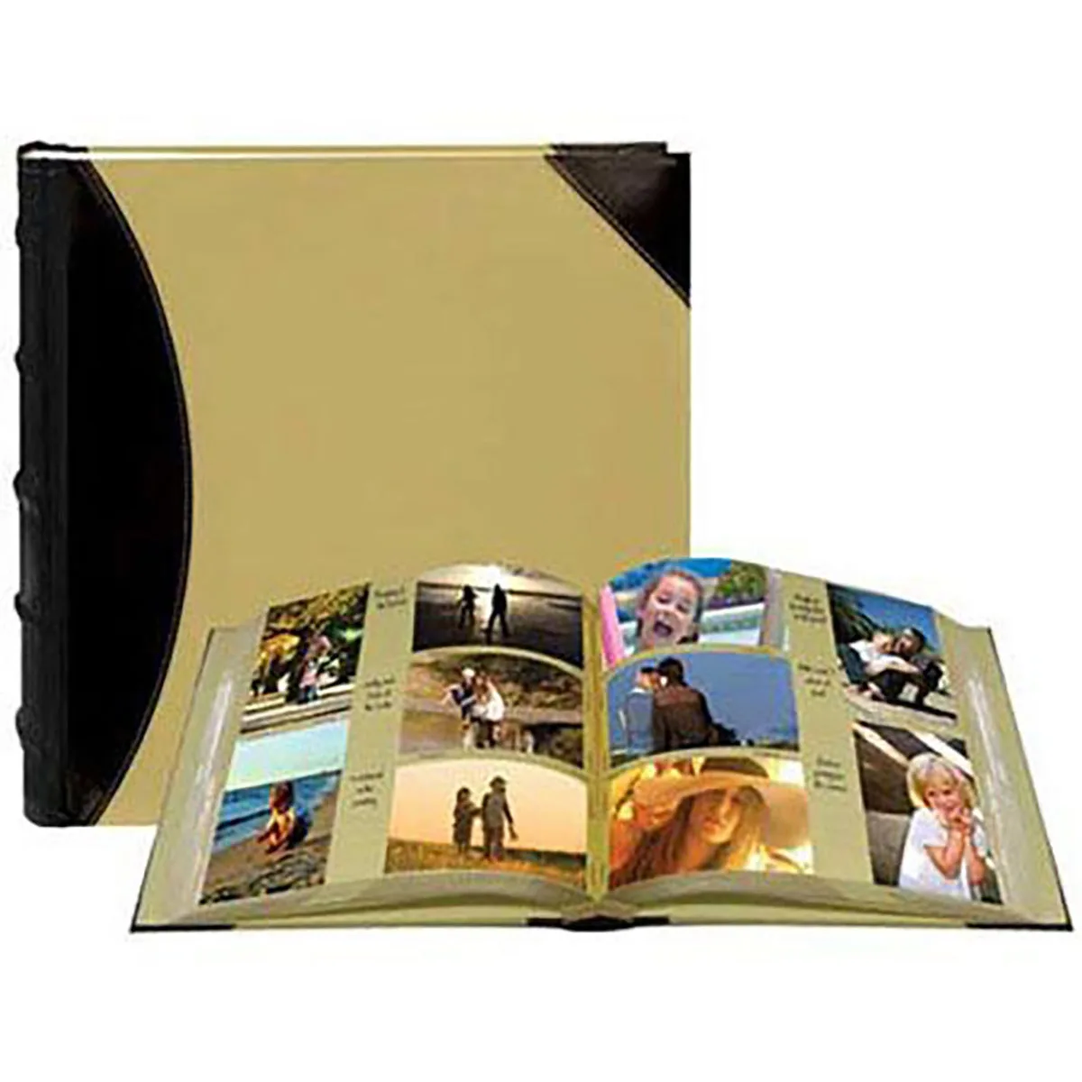 Pioneer Photo Albums Pioneer Photo Albums Sewn BookBound Photo Album Black/Beige Case of 6 — product photo