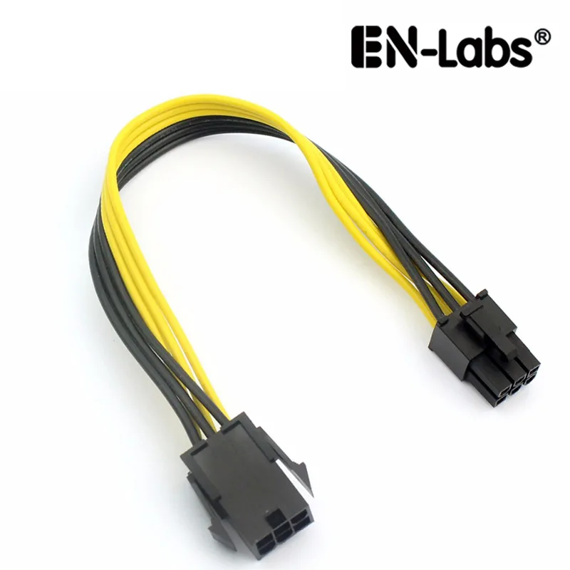 EN-Labs EN-Labs PCIE6PEX30CM PCIe 6-pin male to female extension power cable 30CM 18AWG — product photo