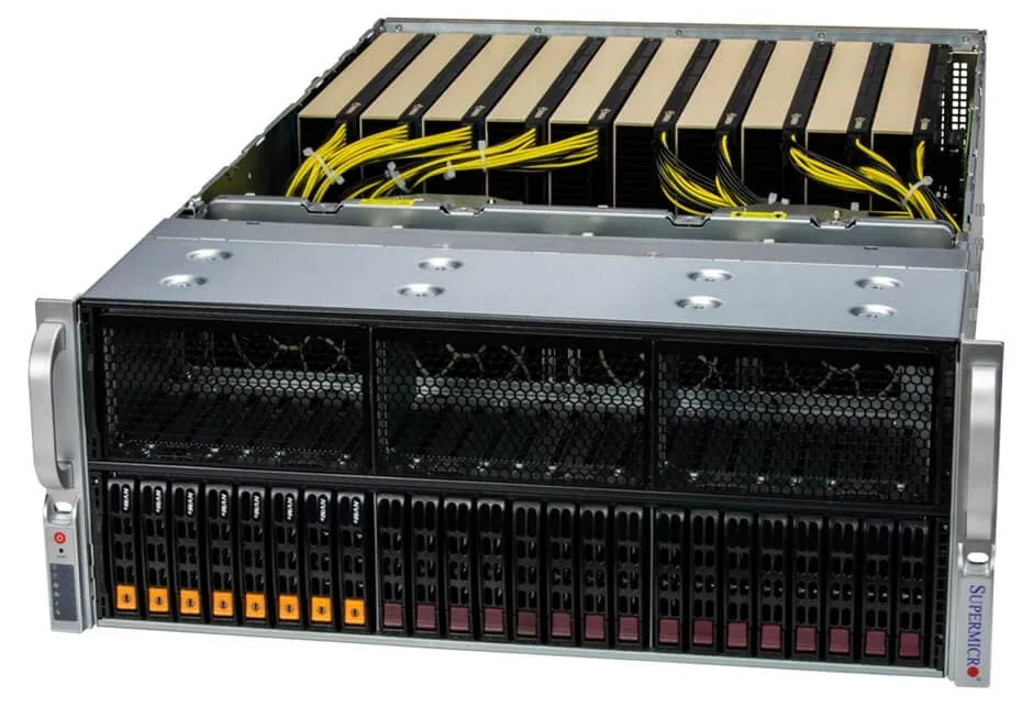 Supermicro Supermicro SYS-421GE-TNRT-02-G1 4U rack server 2×Xeon 8562Y+ 1TB DDR5 8×L40S — product photo