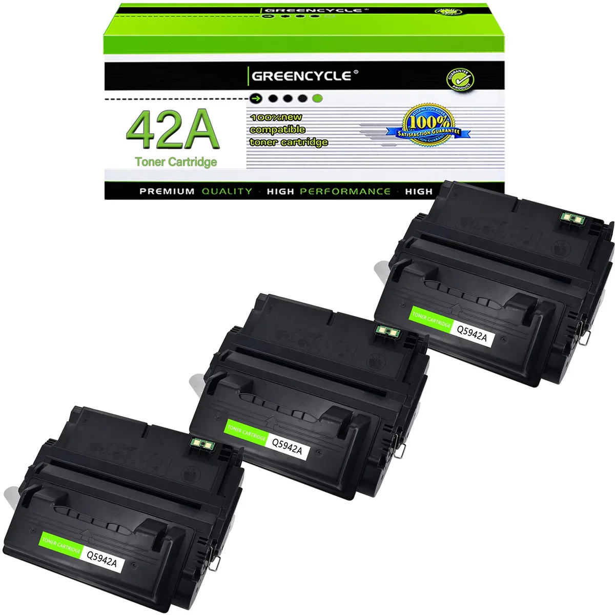 GREENCYCLE GREENCYCLE Q5942A toner cartridge 3-pack black 10000 pages — product photo