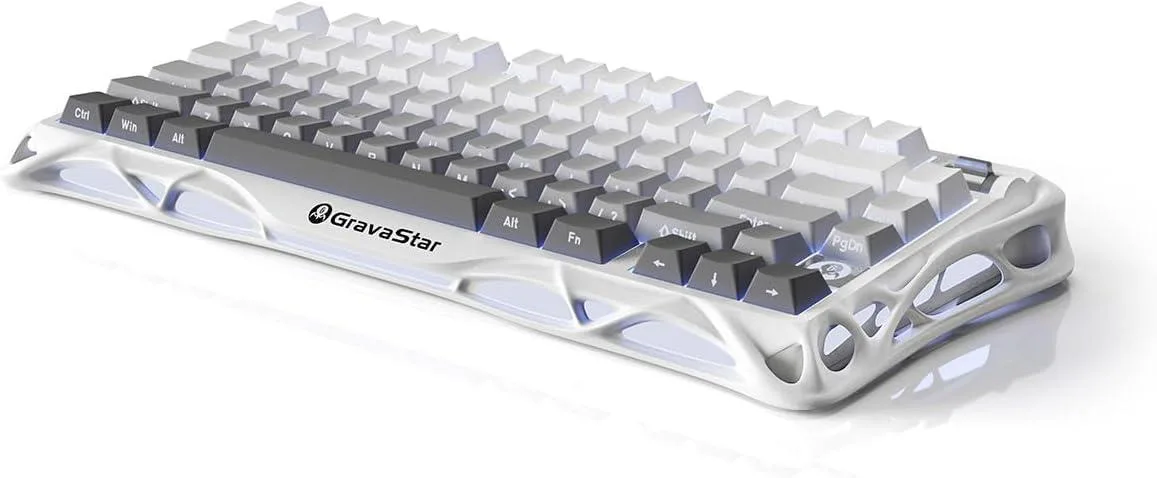 BFKK BFKK Mercury K1 75% Wireless Mechanical Gaming Keyboard Gradient White — product photo