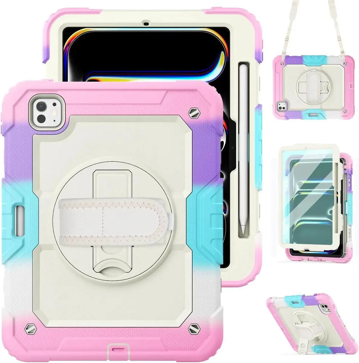 BONAEVER BONAEVER A3357/A3358/A3359 iPad Pro 11 2025 2024 case adjustable holder pink — product photo
