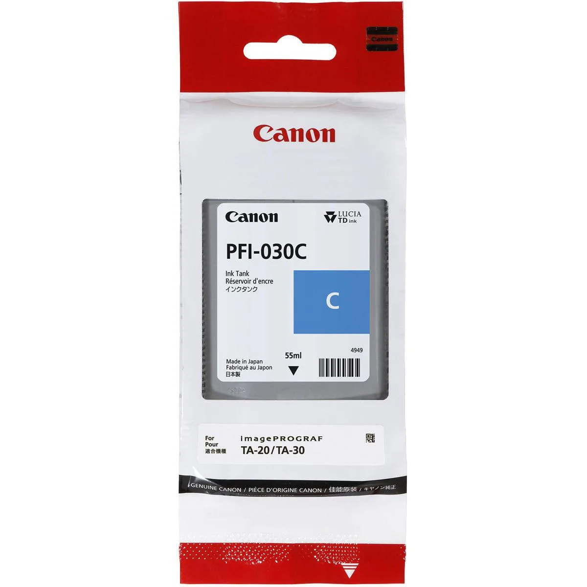 Canon Canon PFI-030 Cyan Ink Cartridge 55ml 3490C001AA — product photo