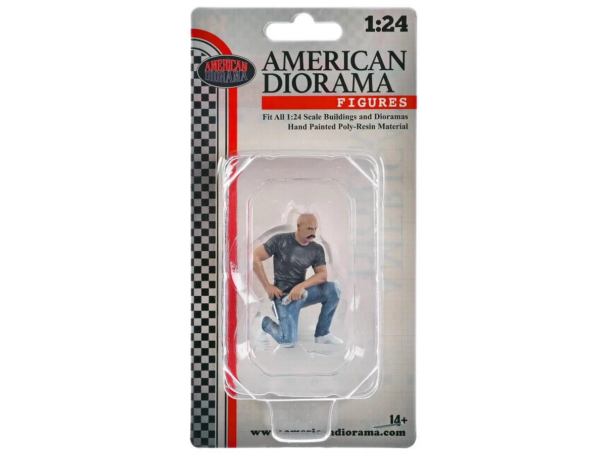 American Diorama American Diorama Muscle Mechanics Figure #6 1/24 Scale 2.125 in — product photo